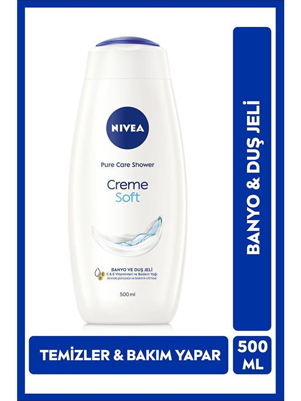 Creme Soft Kremsi Dokunuş Banyo Ve Duş Jeli 500 ml, Pro-Vitamin Ve Badem Yağı Ile Vücut Ne mlendirme