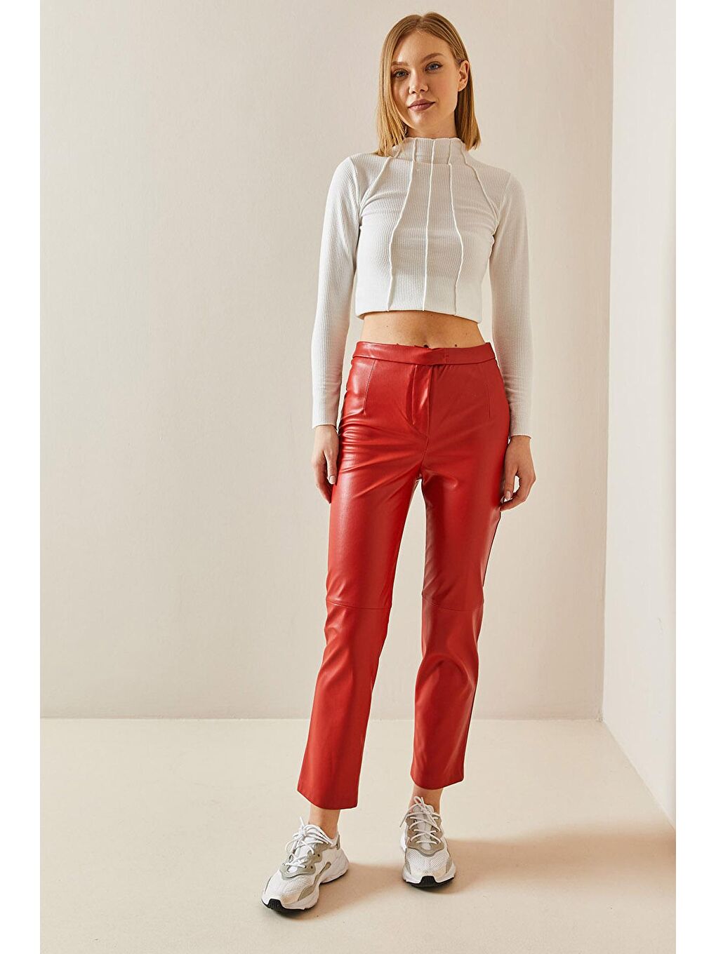 Kırmızı Deri Pantolon 3KXK5-46570-04-1