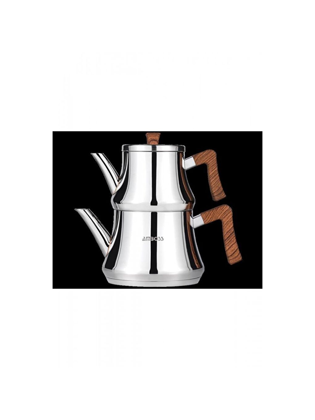 Renksiz Ruby Orta Boy Ahşap Desen Kulp Çaydanlık