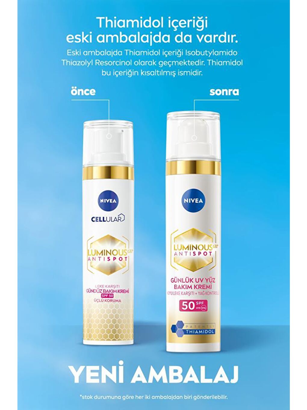 NIVEA Luminous630 Güneş Korumalı Leke Karşıtı Gündüz Yüz Kremi 40ml, Nemlendirici Vücut Losyonu 400ml-1