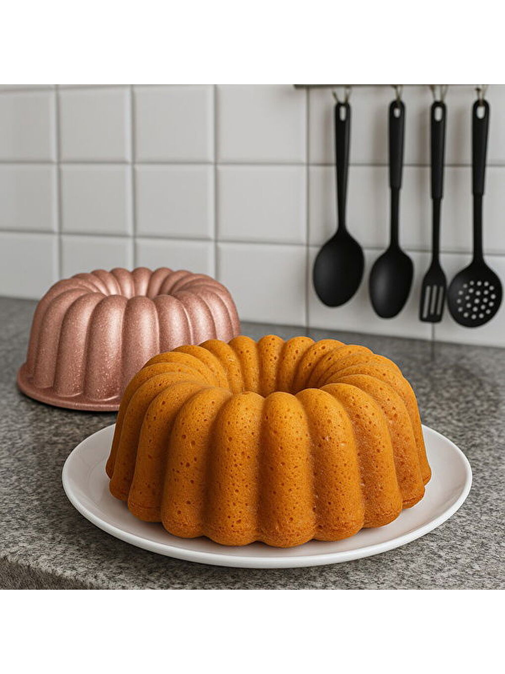 Dilimli Kek Kalıbı - Pembe - 26 cm-5