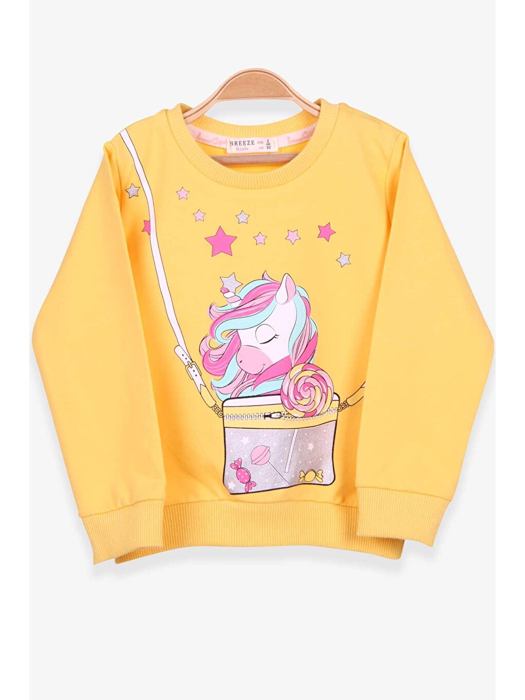 Kız Bebek Sweatshirt Sarı (2 Yaş)