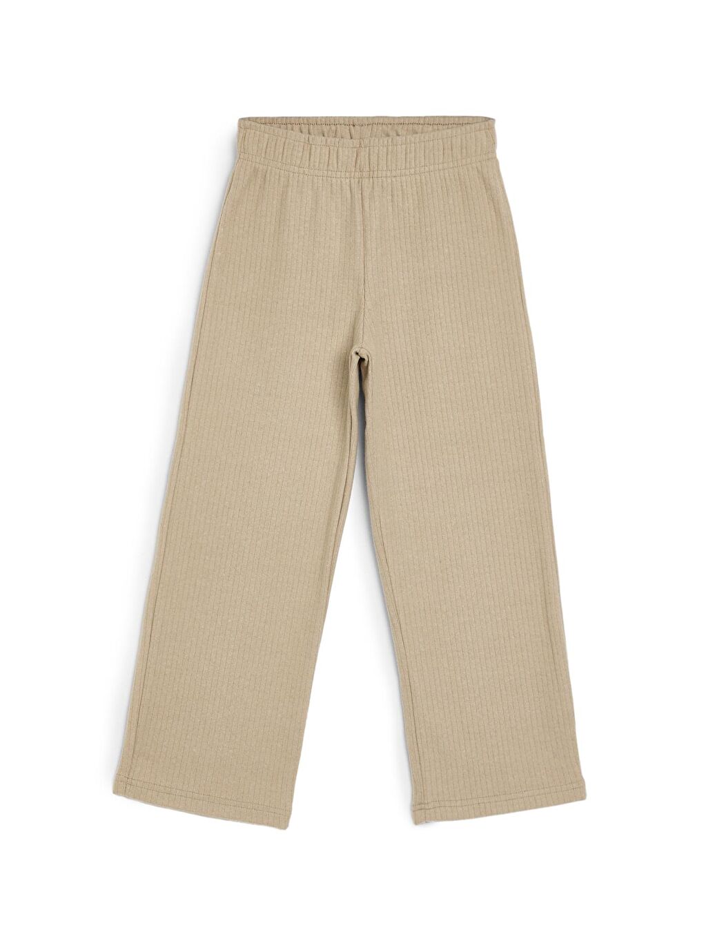 Beli Lastikli Bej Kız Çocuk Eşofman Altı - Rahat Geniş Paça Kalın Kumaş 7-8-9-10-11-12-13-14 Yaş-2