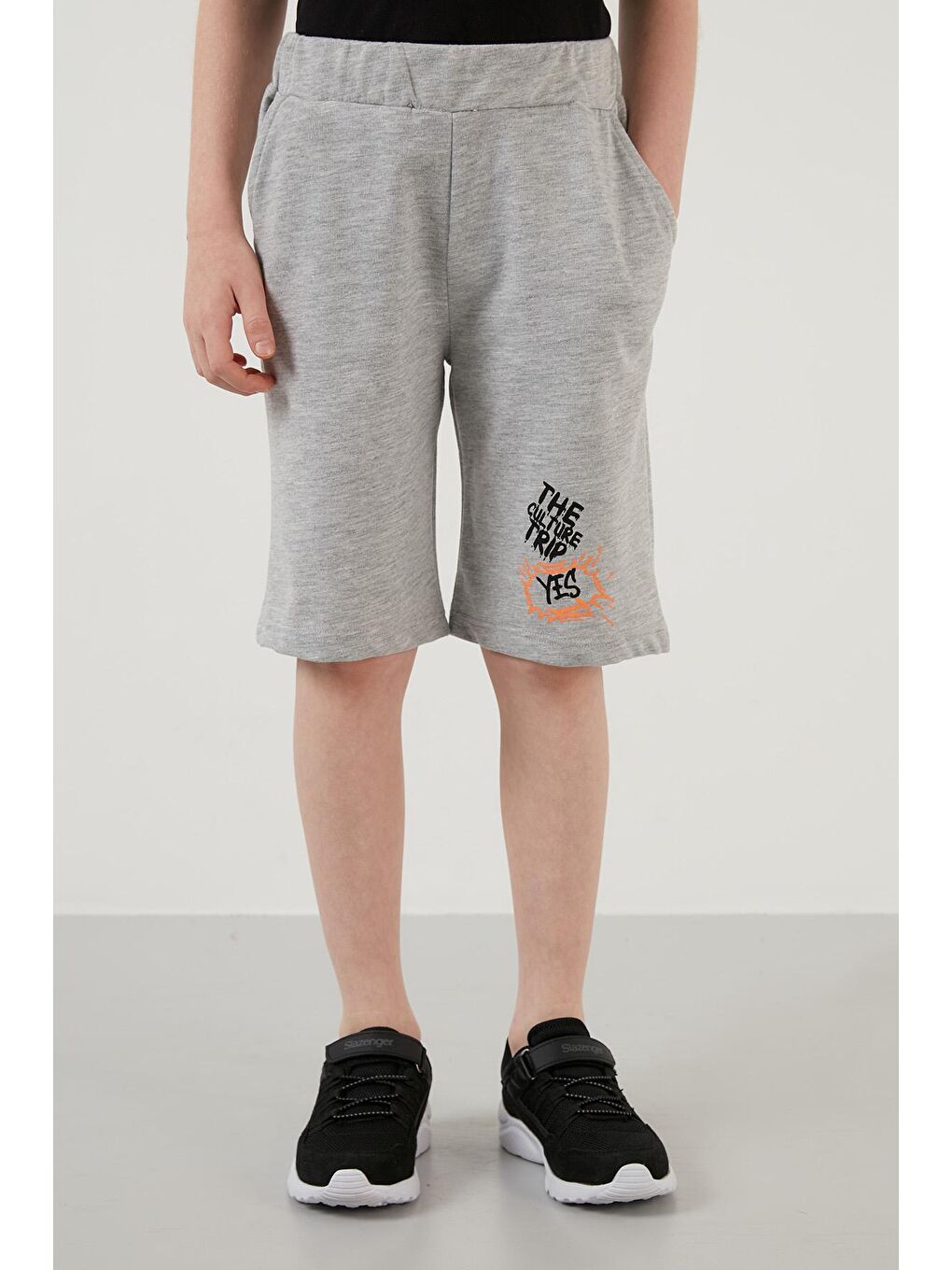 Siyah % 100 Pamuk Baskılı Cepli Şortlu 2'li Takım 6189359-2