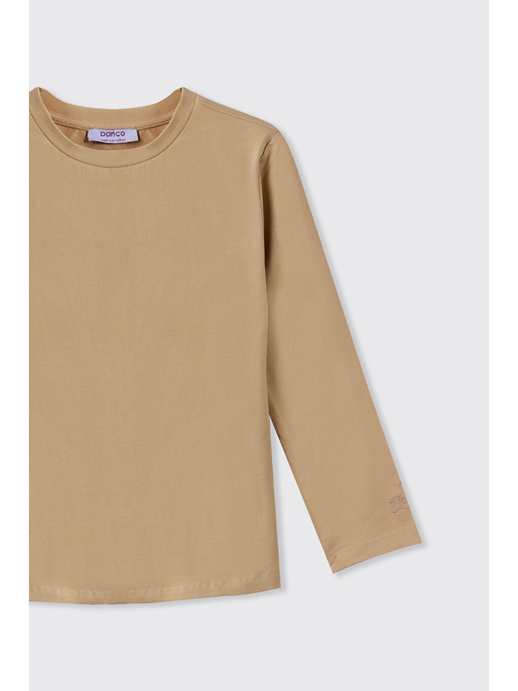 Bej Kız Çocuk Uzun Kollu T-Shırt Beyaz-2