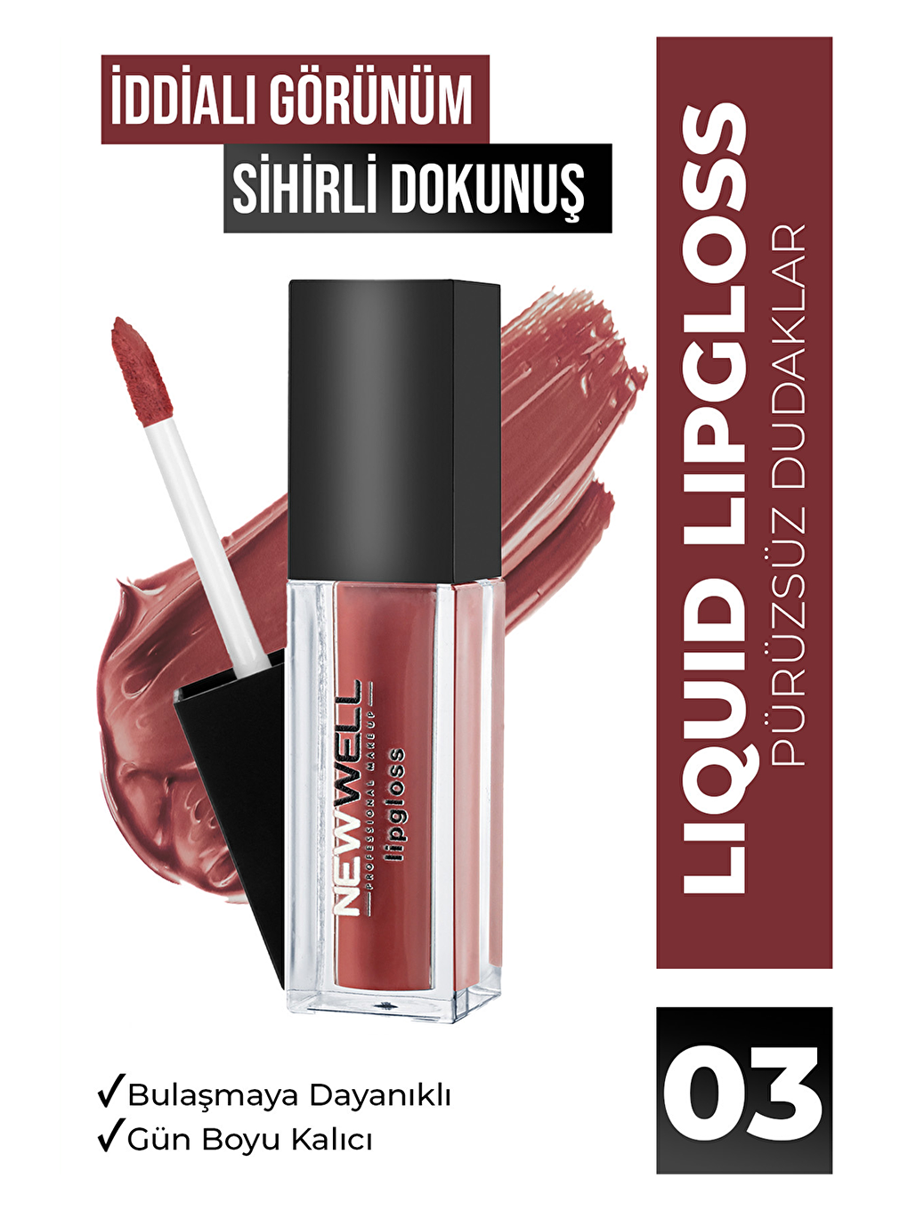 New Well Açık Pembe Liquid Matte Lipgloss 03