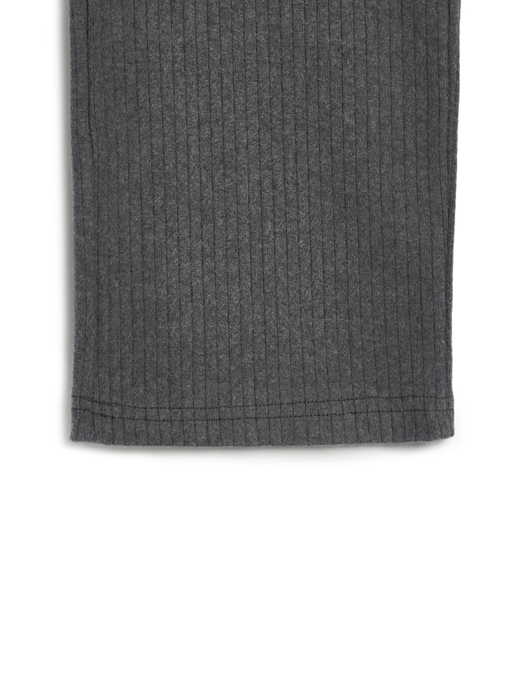 Gri Beli Lastikli Füme Kız Çocuk Eşofman Altı - Rahat Geniş Paça Kalın Kumaş 7-8-9-10-11-12-13-14 Yaş-4