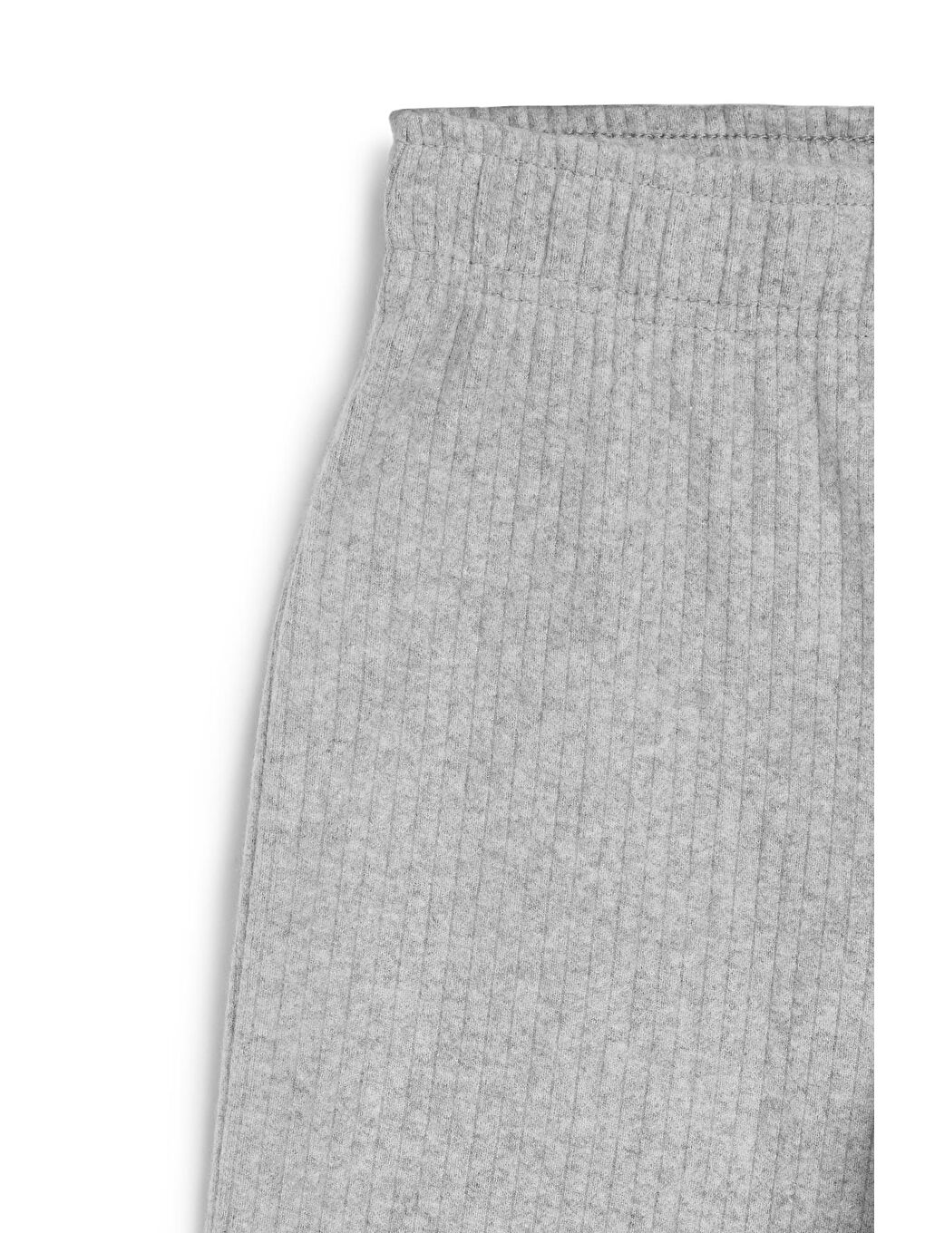 Beli Lastikli Gri Kız Çocuk Eşofman Altı - Rahat Geniş Paça Kalın Kumaş 7-8-9-10-11-12-13-14 Yaş-2