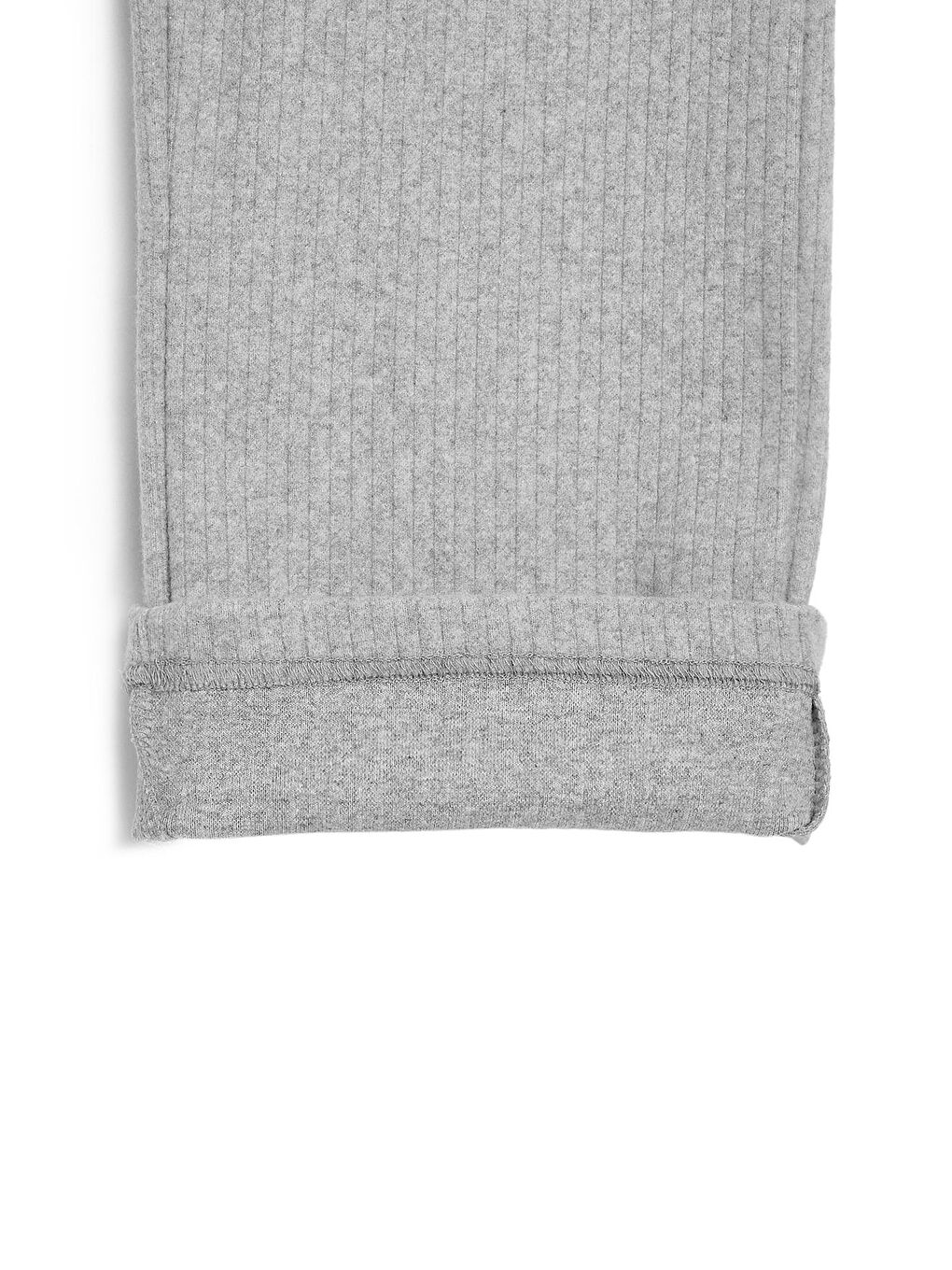 Beli Lastikli Gri Kız Çocuk Eşofman Altı - Rahat Geniş Paça Kalın Kumaş 7-8-9-10-11-12-13-14 Yaş-4