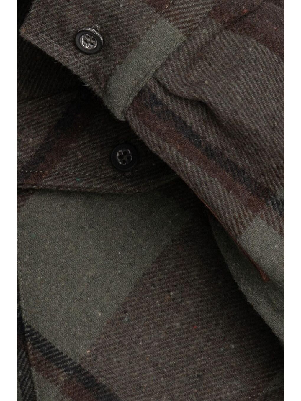 Siyah Slim Fit Kışlık Oduncu Ekoseli Tek Cep Kapaklı Erkek Renkli Gömlek-4