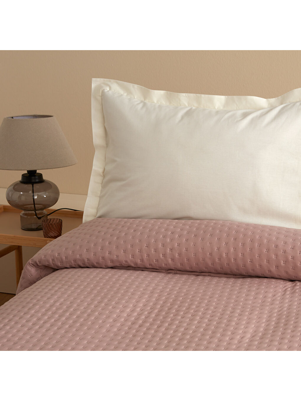 Oglo Bedspreado Yıkanmış Mikro Lila Yatak Örtüsü Çift Kişilik 230x250 - 1