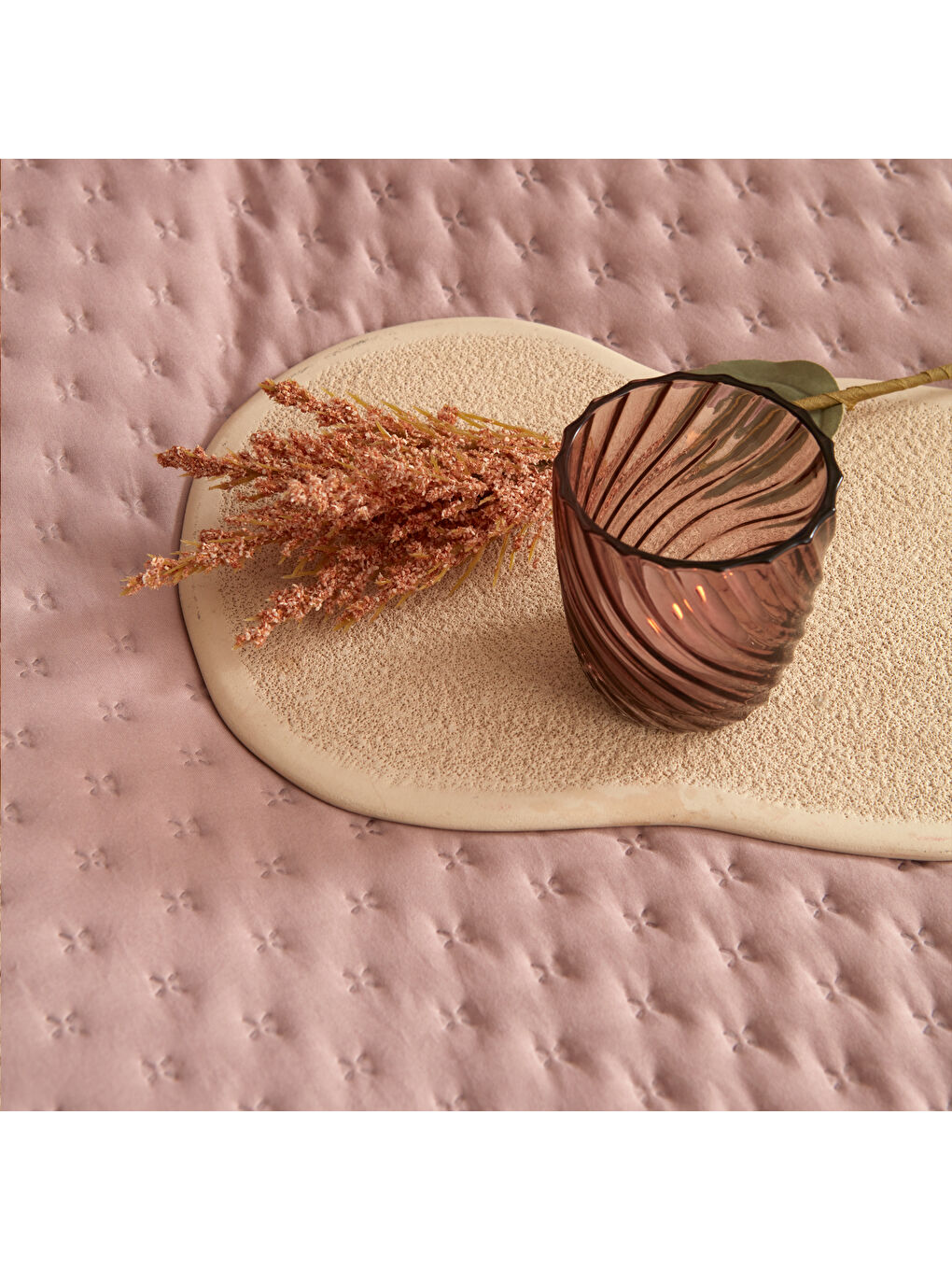 Oglo Bedspreado Yıkanmış Mikro Lila Yatak Örtüsü Çift Kişilik 230x250 - 4