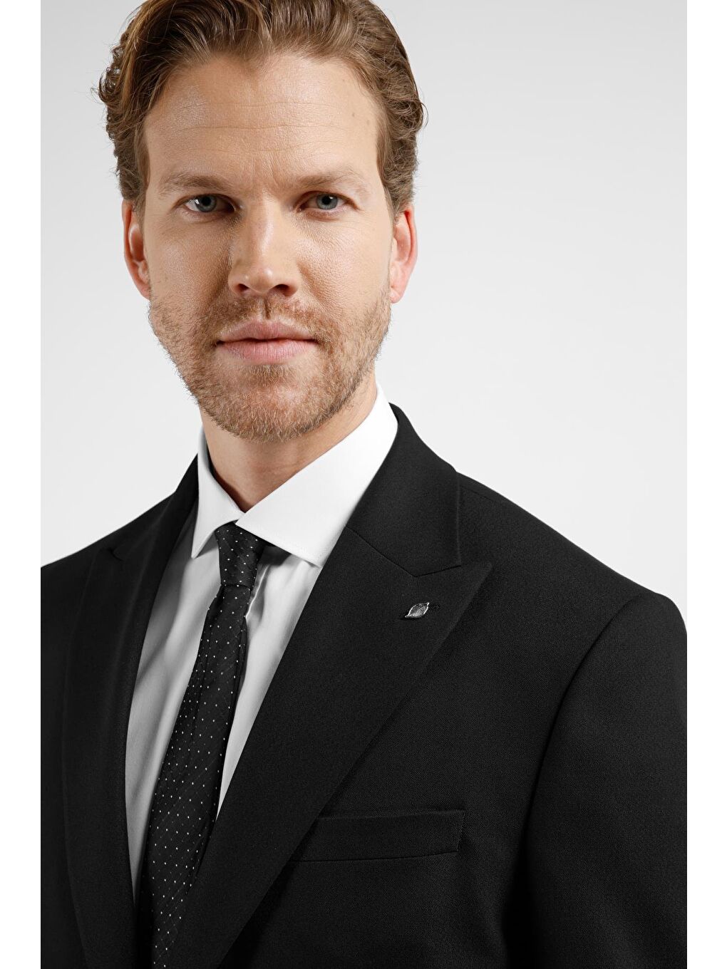 Siyah Kırlangıç Yaka Tam Astar 6 Drop Slim Fit Takım Elbise 1001255162-3