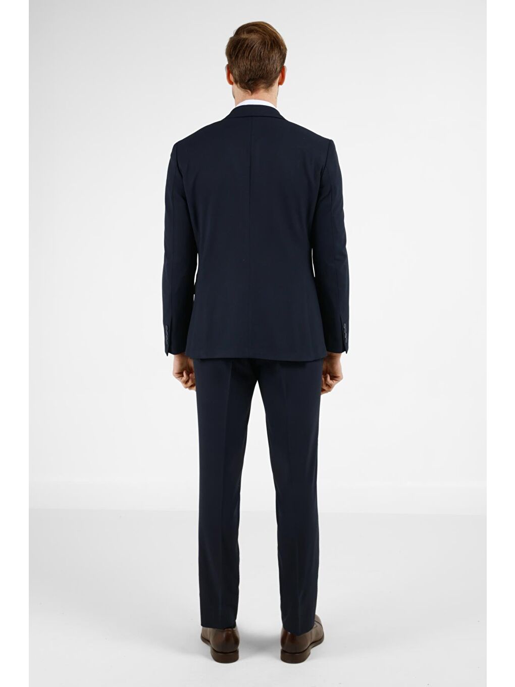 Lacivert Kırlangıç Yaka Tam Astar 6 Drop Slim Fit Takım Elbise 1001255162-9