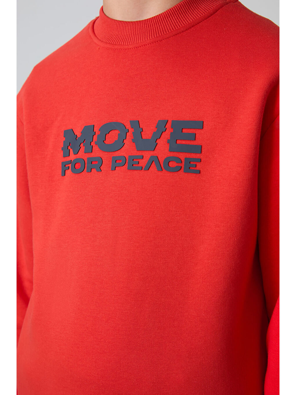 Kırmızı Fiesta Pamuklu Kalın İçi Tüylü Yumuşak Dokulu Standart Fit Baskılı Erkek Çocuk Sweatshirt - 11216-2