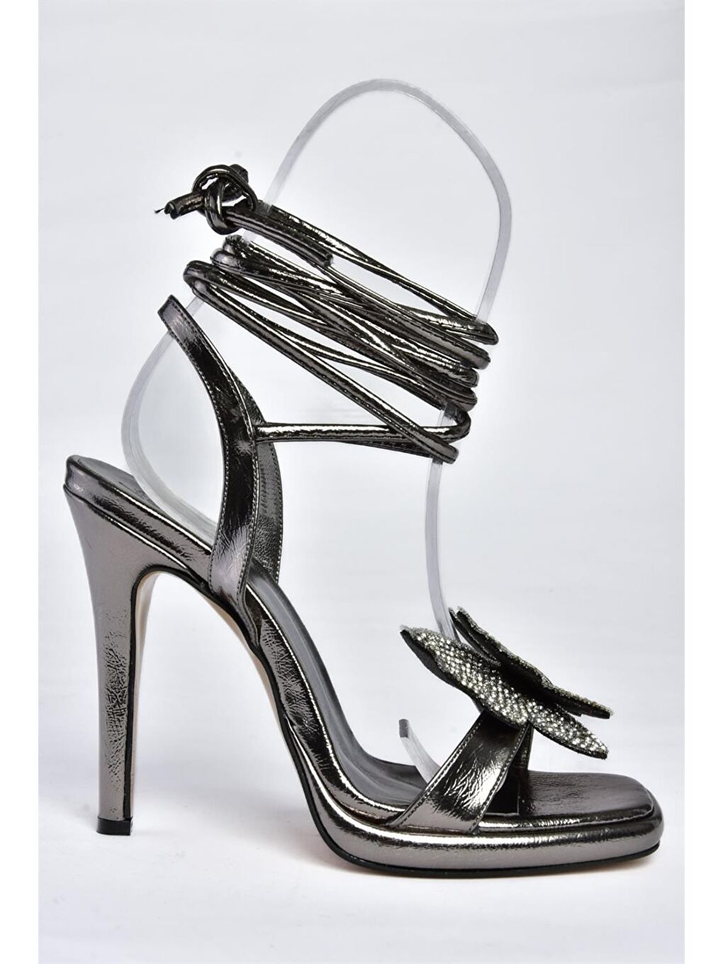 P4046901 Antrasit Kadın Topuklu Ayakkabı-5