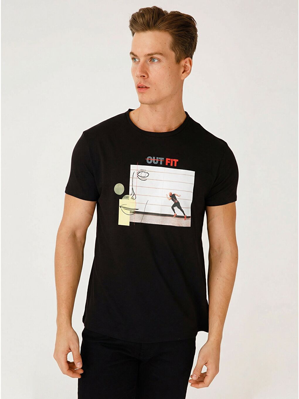 Siyah Faces OutFit Erkek Tişört