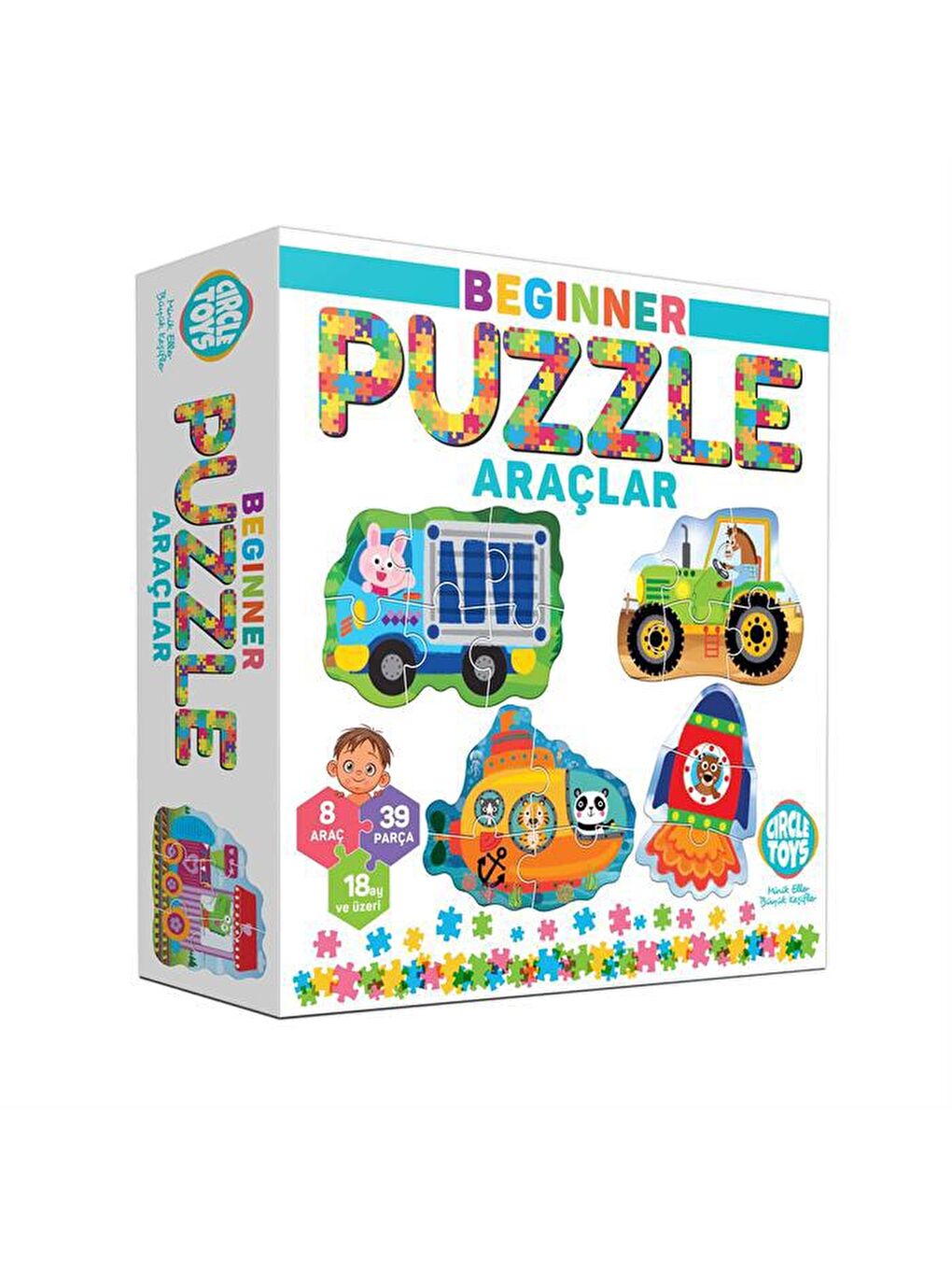 Circle Toys Karışık Beginner Puzzle Araçlar