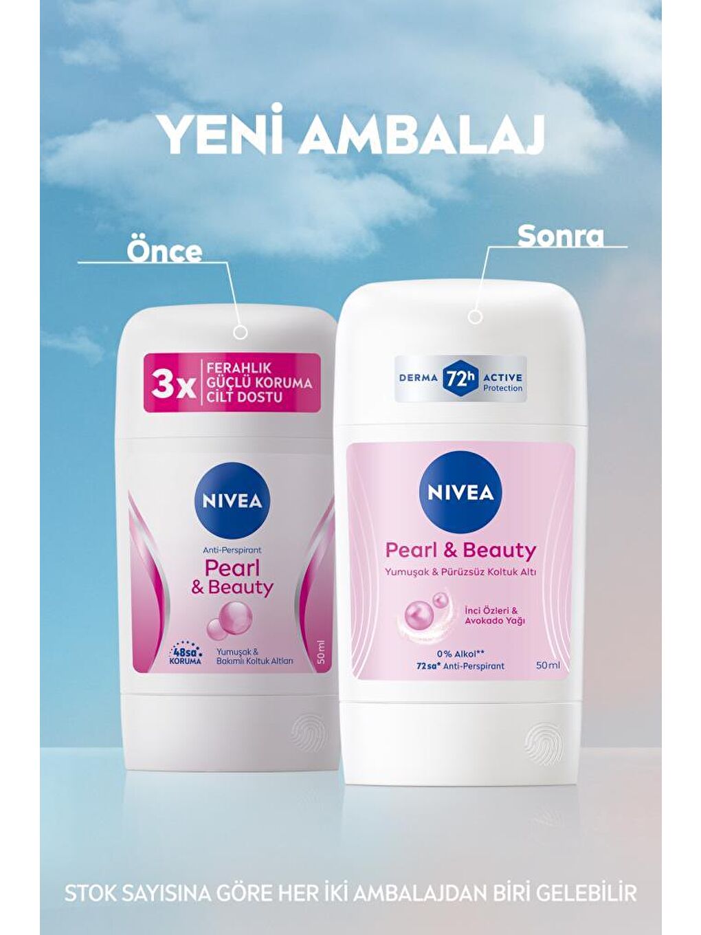 Kadın Stick Deodorant Pearl&Beauty, 48 Saat Anti-Perspirant Koruma 50 ml-1