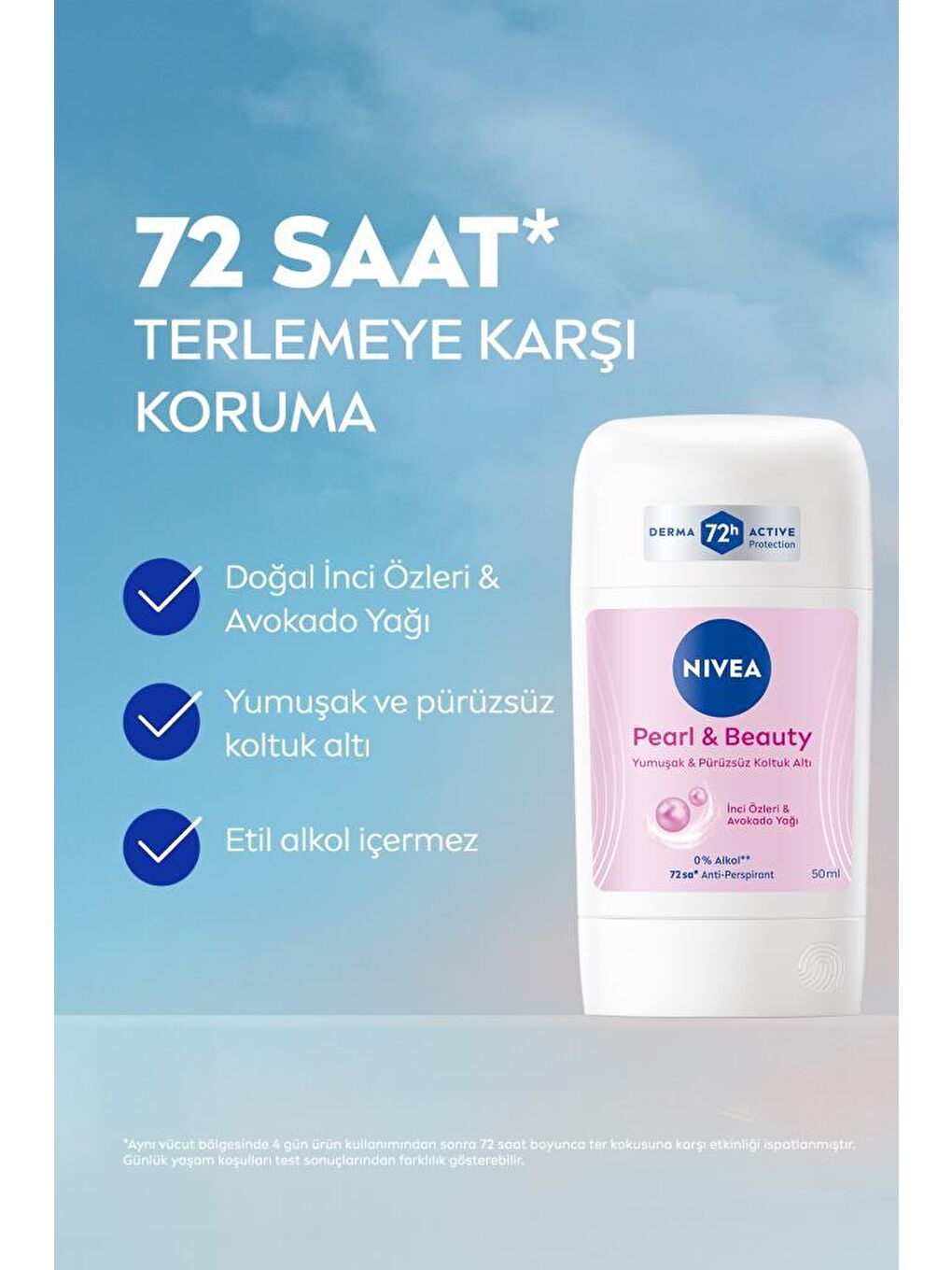 Kadın Stick Deodorant Pearl&Beauty, 48 Saat Anti-Perspirant Koruma 50 ml-2