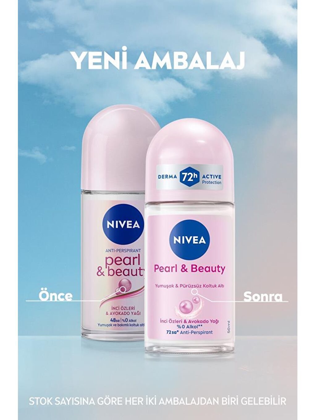 Kadın Roll On Deodorant Pearl & Beauty 50 ml, 48 Saat Anti-Perspirant Koruma-1