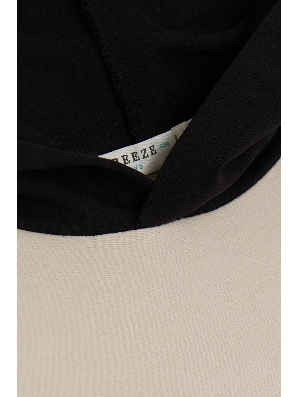 Erkek Çocuk Sweatshirt Kapüşonlu Yazı Baskılı Bej (8-14 Yaş)-3