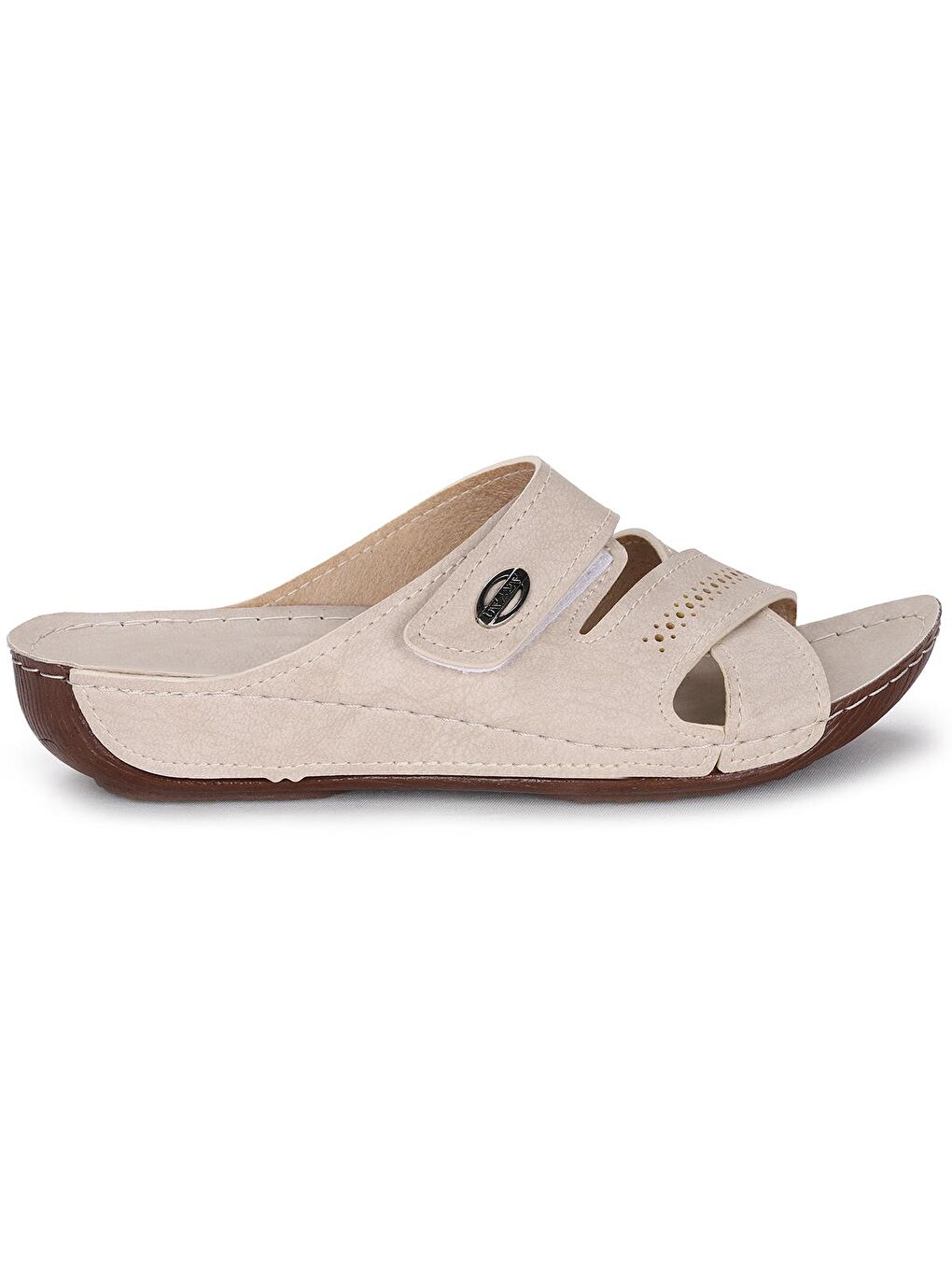 Bej Günlük Cırtlı Kadın Terlik Ary 54-483 RR-3