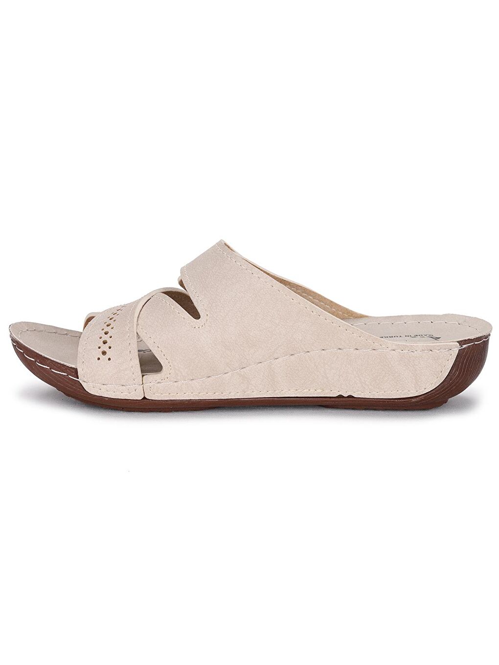 Bej Günlük Cırtlı Kadın Terlik Ary 54-483 RR-4