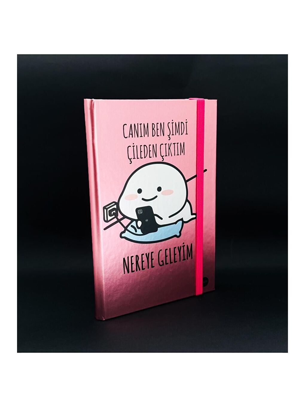 Metal Kapaklı Çileden Çıktım Tasarımlı Lastikli Defter-2