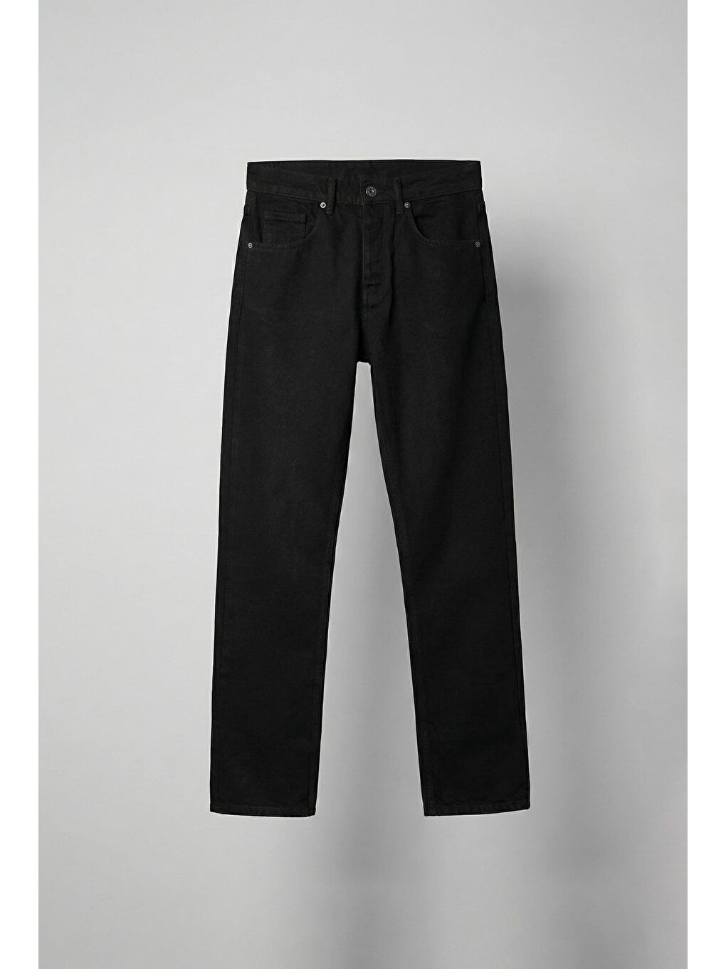 Erkek Baggy Fit Basic Jean Pantolon Siyah-5