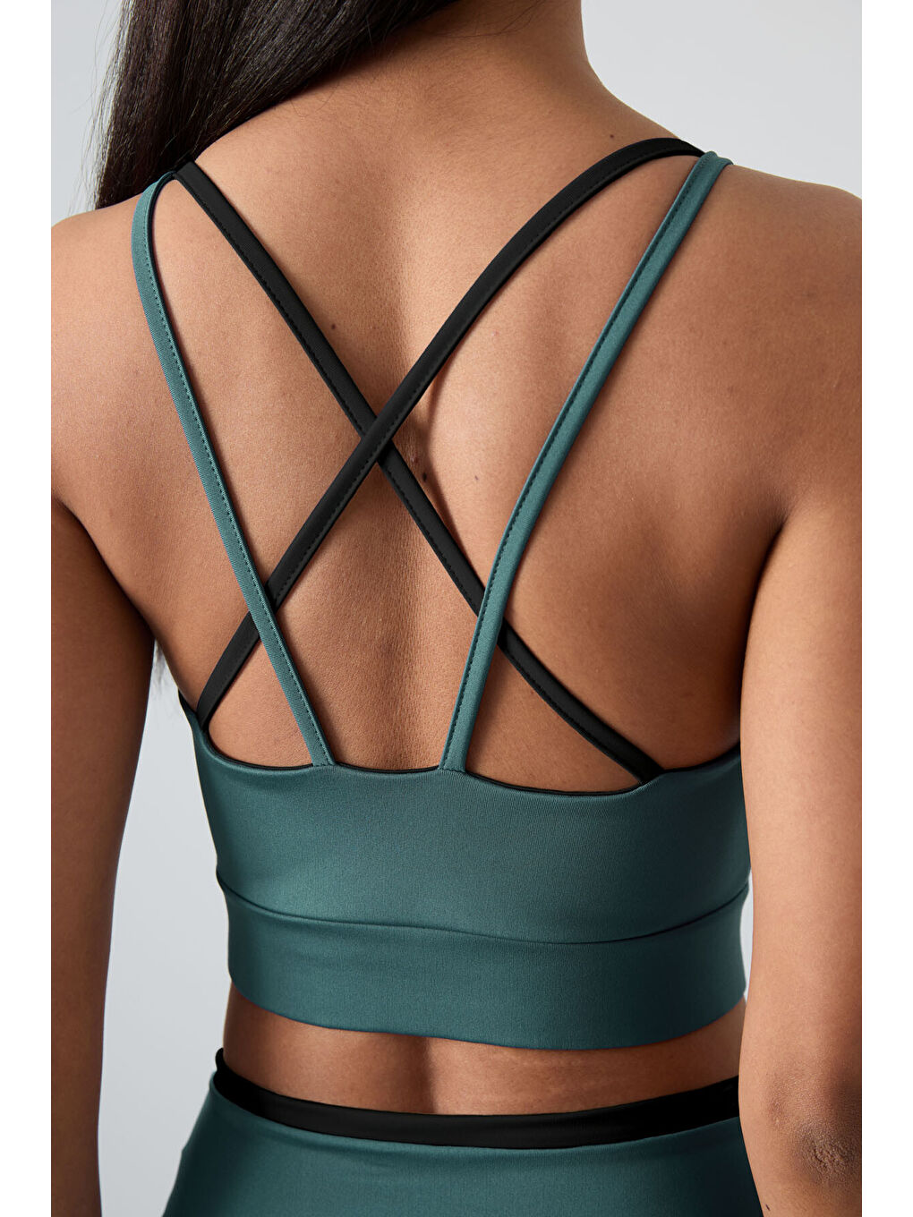 Mint Yeşil Polyester Esnek Standart Fit Performans Kadın Tayt Takım - 95333-2