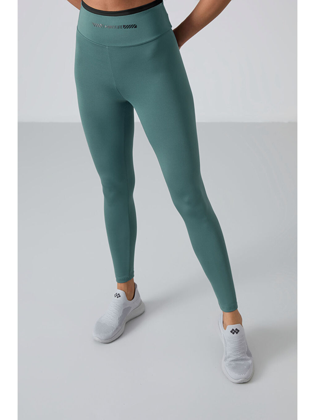 Mint Yeşil Polyester Esnek Standart Fit Performans Kadın Tayt Takım - 95333-4