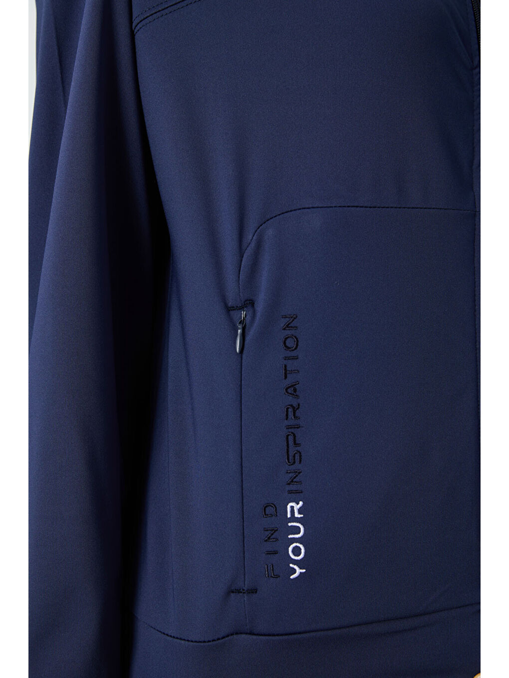 Lacivert İndigo Kapüşonlu Gizli Cep Detaylı Standart Kalıp Kadın Eşofman Takımı - 95306-3