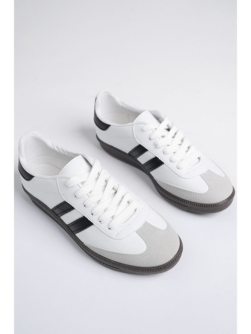 Beyaz GORDON Unisex Ortopedik Günlük Bağcıklı Yürüyüş Koşu Sneaker Spor Ayakkabı-2