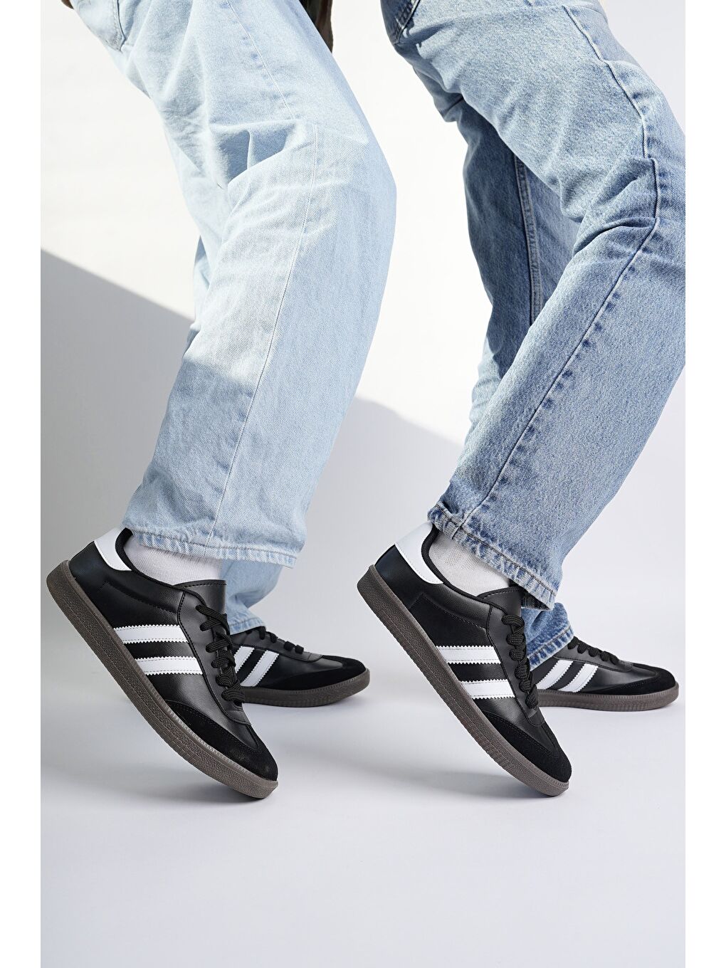 Siyah GORDON Unisex Ortopedik Günlük Bağcıklı Yürüyüş Koşu Sneaker Spor Ayakkabı-1