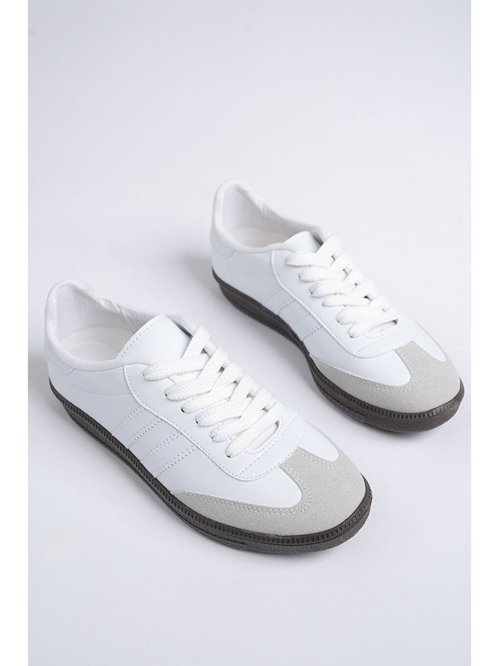 Beyaz GORDON Unisex Ortopedik Günlük Bağcıklı Yürüyüş Koşu Sneaker Spor Ayakkabı-2