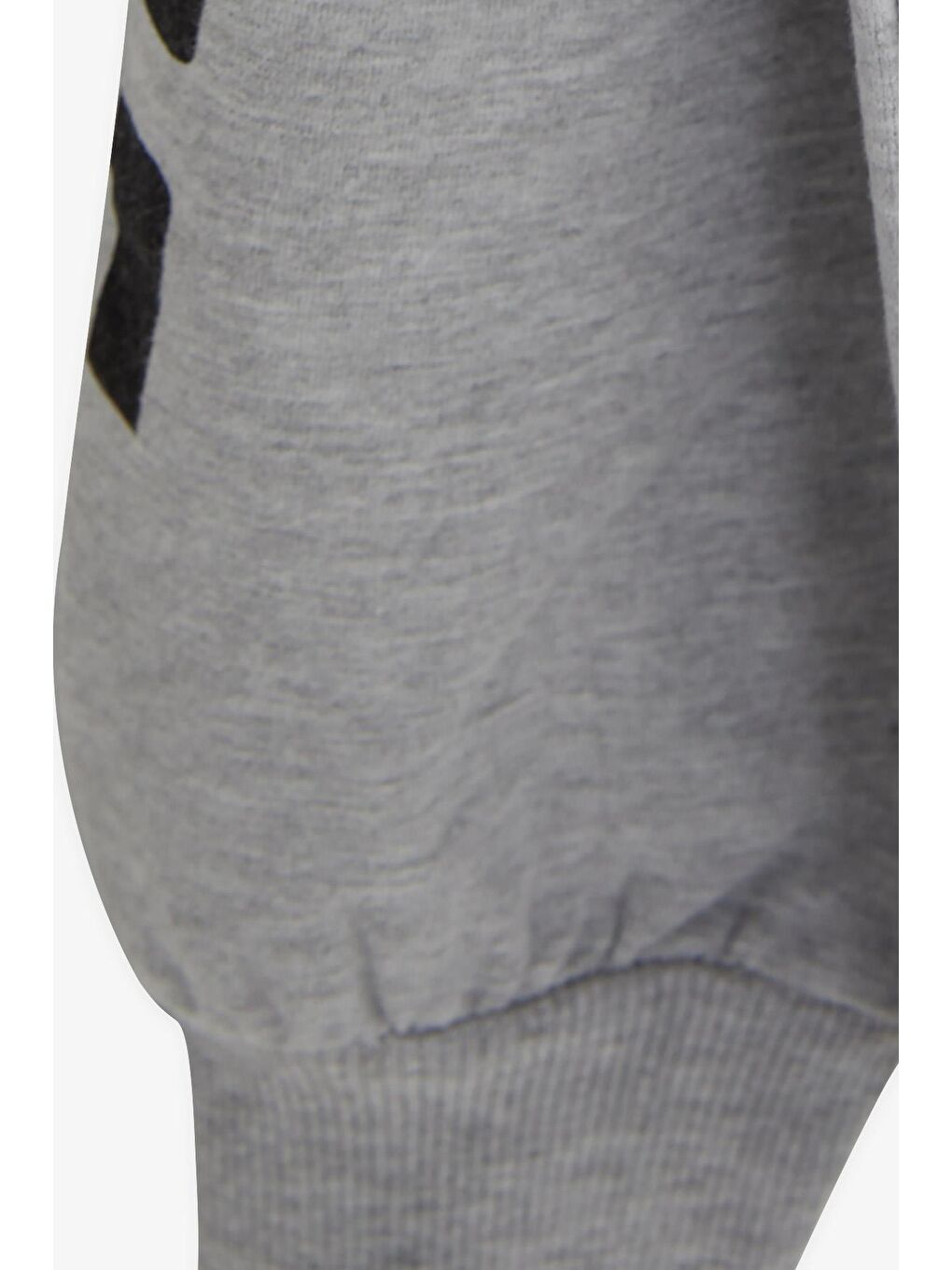 Erkek Çocuk Sweatshirt Kapüşonlu Cepli Açık Gri Melanj (8-14 Yaş)-2