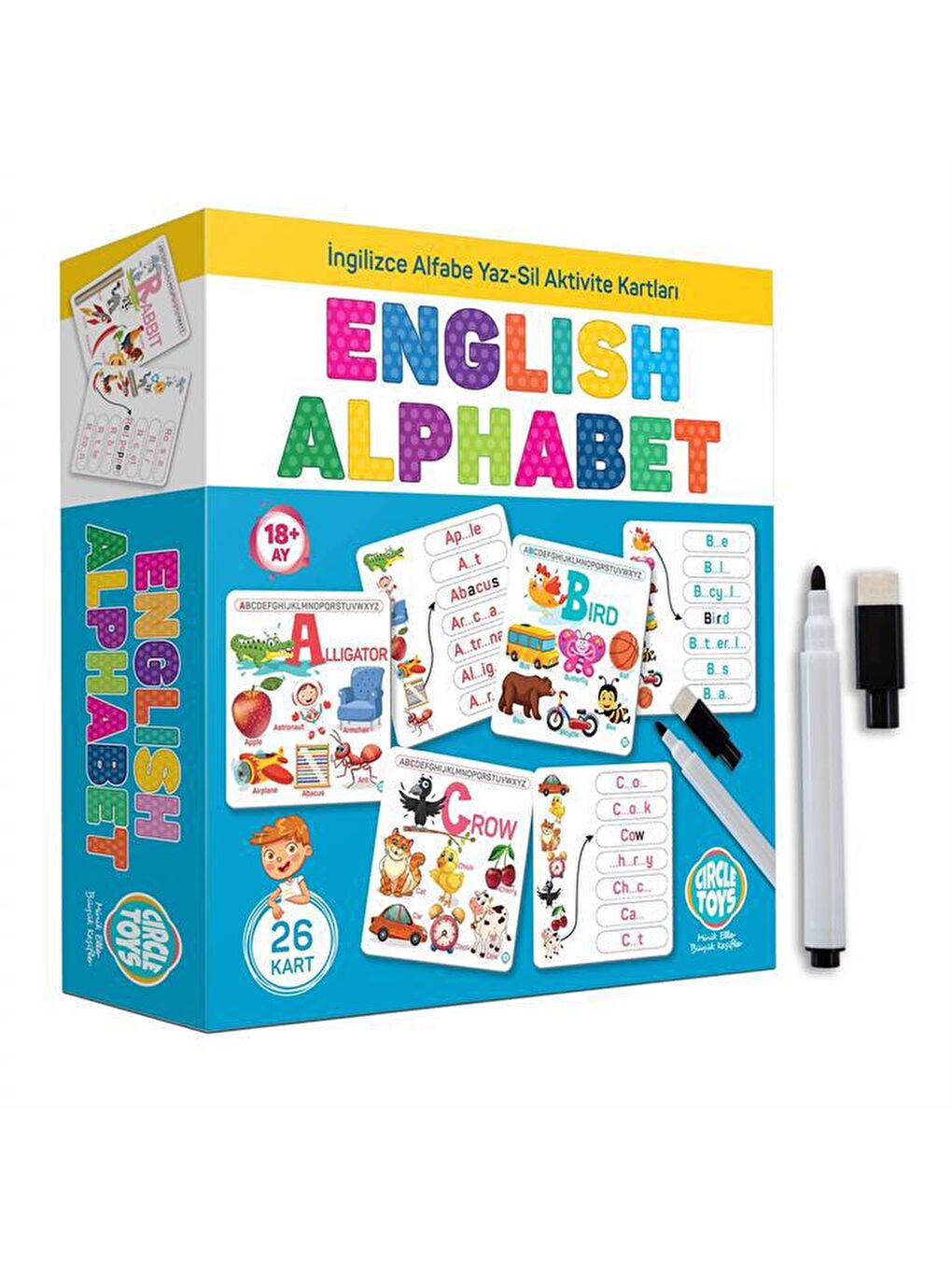 Circle Toys Karışık English Alphabet