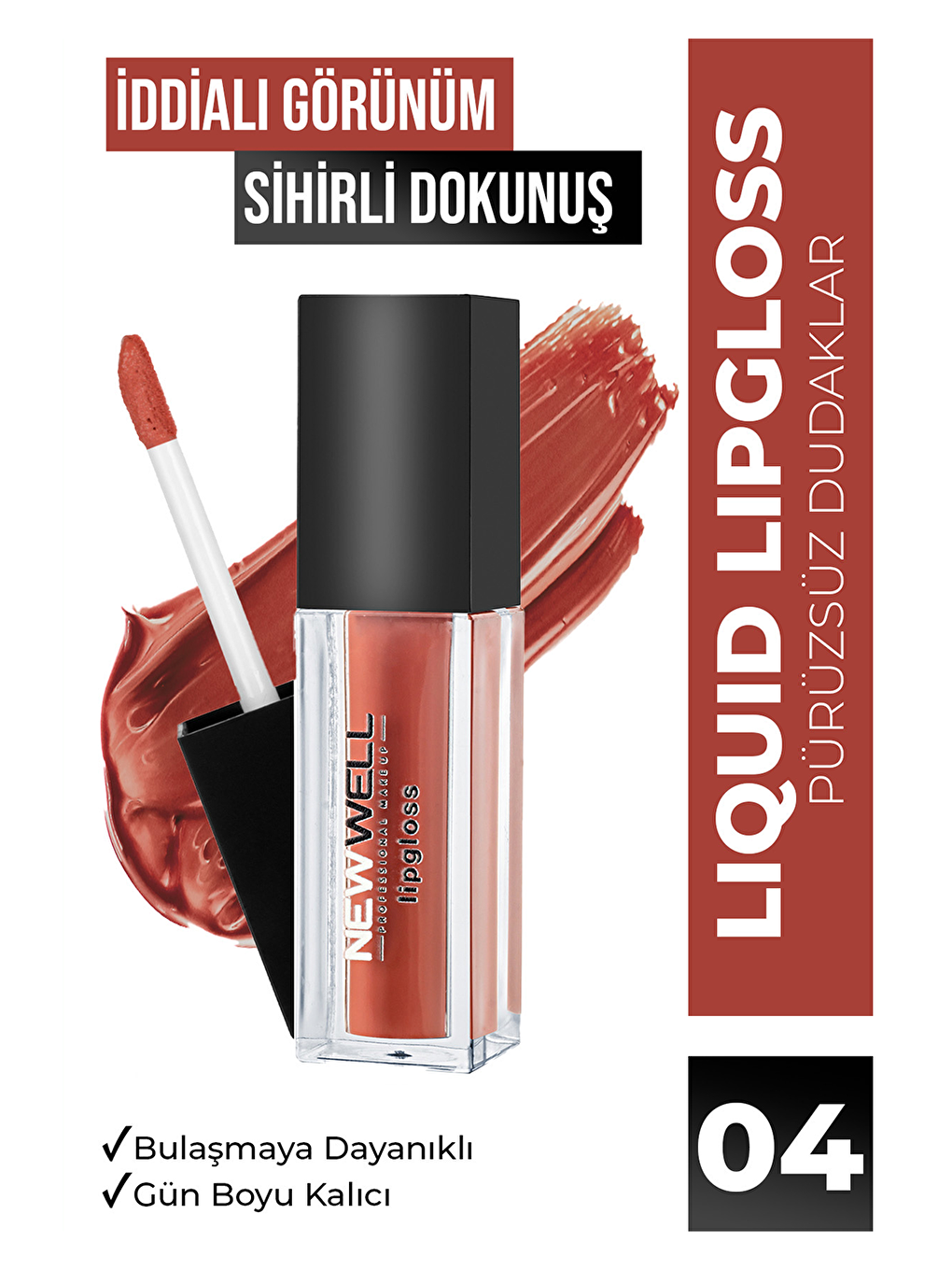 New Well Narçiçeği Liquid Matte Lipgloss 04