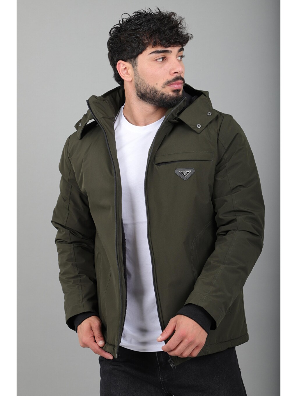 Haki İçi Kürlü Spor Elastanlı Mont/kaban Pldp3016_50509