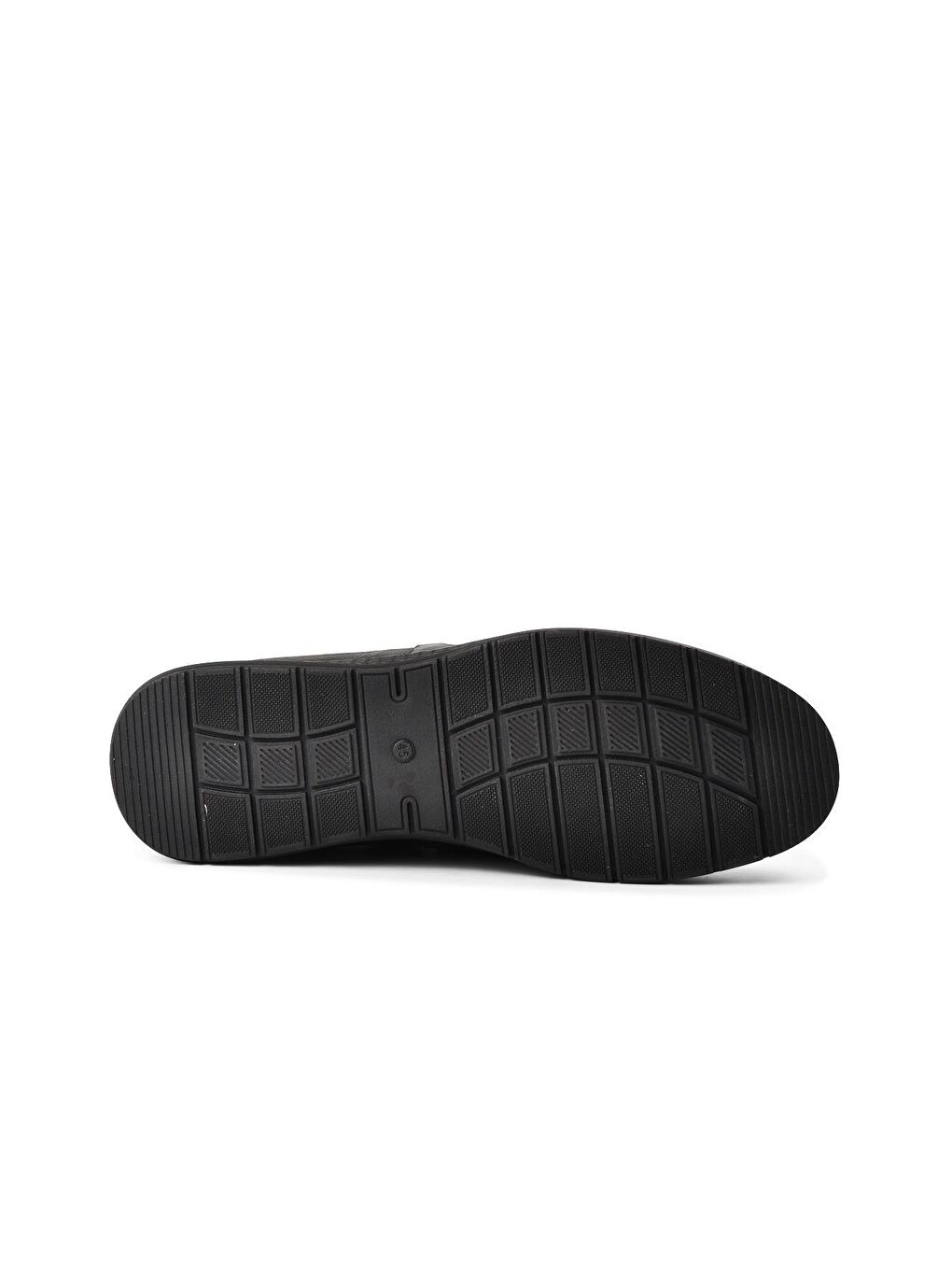 01 Siyah Bağcıksız Hakiki Deri Büyük Numara Erkek Günlük Ayakkabı-4