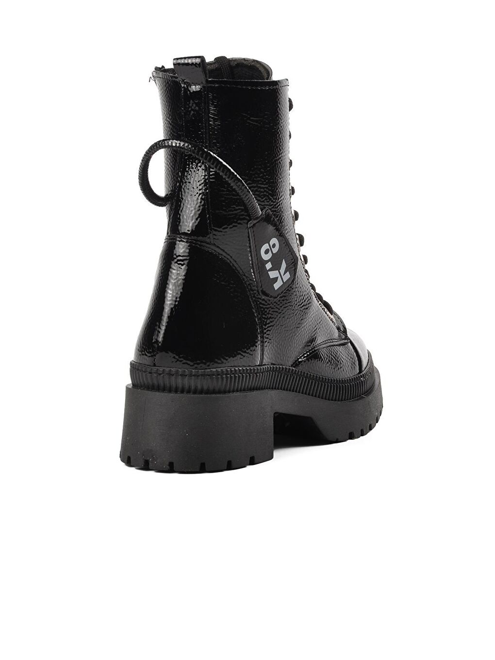 K9085 Siyah Kırışık Rugan Kadın Bot-3