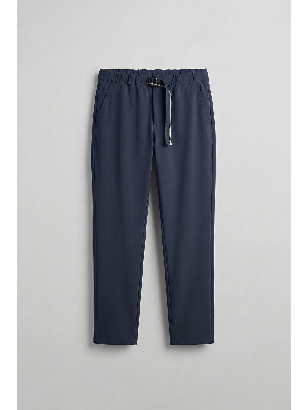 Erkek Beli Lastikli Tecno Kumaş Slim Fit Pantolon Lacivert