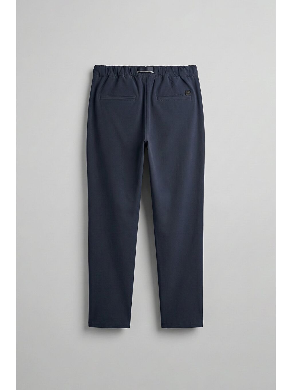 Erkek Beli Lastikli Tecno Kumaş Slim Fit Pantolon Lacivert-1