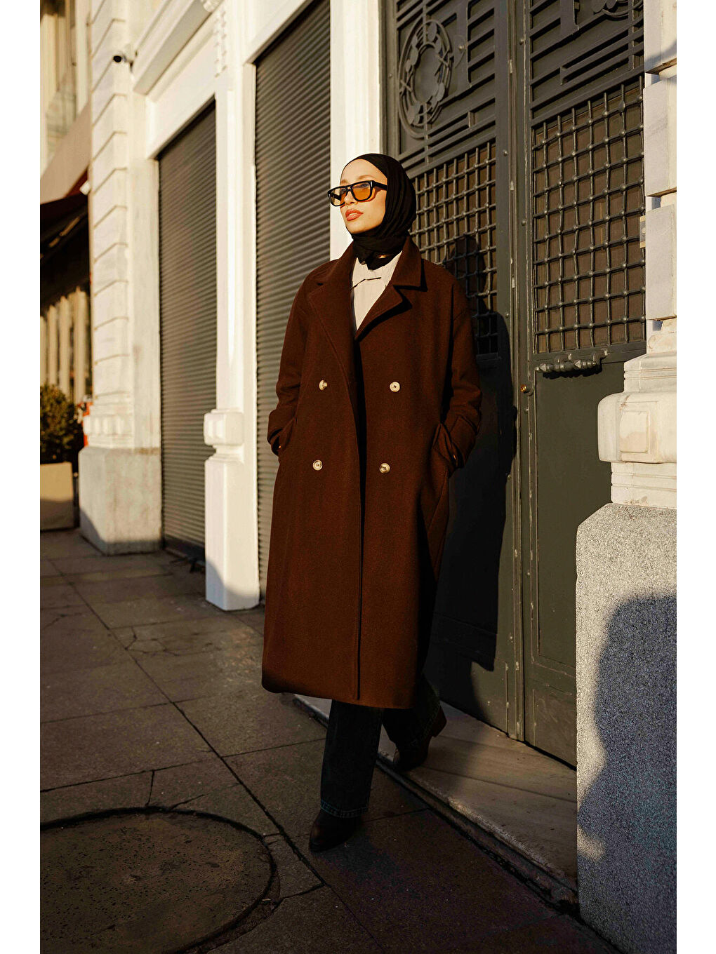 Kahverengi Kaşe Kaban-4