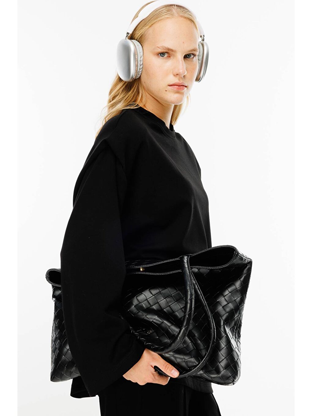 Vatkalı Compact Pamuk Siyah Sweatshirt-3