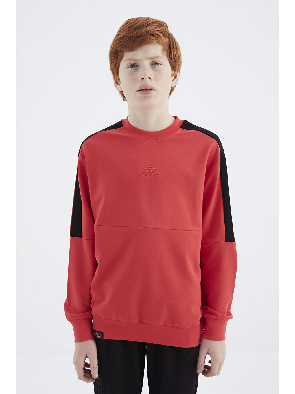 Kırmızı Fiesta Basic O Yaka Erkek Çocuk Sweatshirt - 11182-2