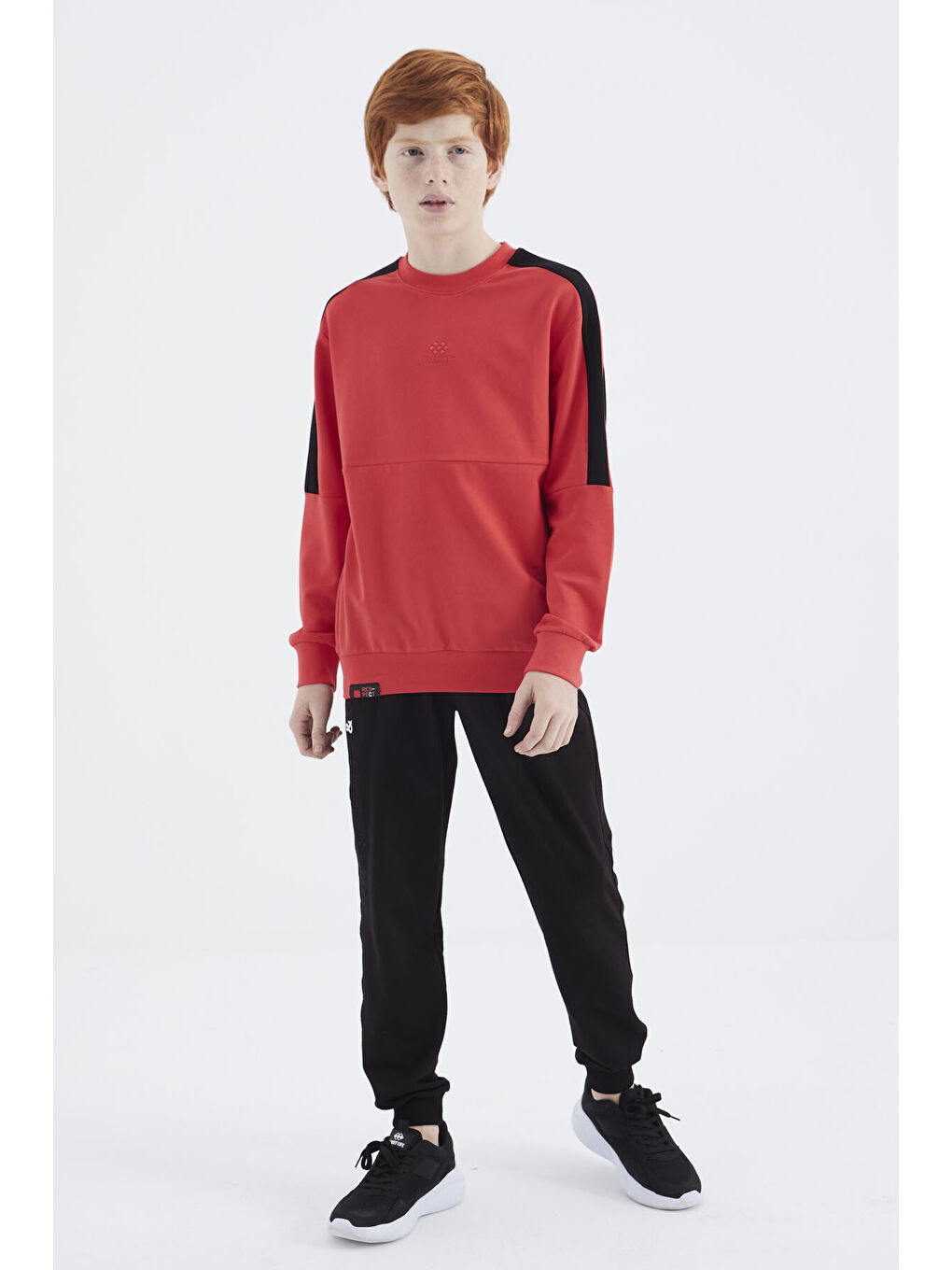 Kırmızı Fiesta Basic O Yaka Erkek Çocuk Sweatshirt - 11182-3