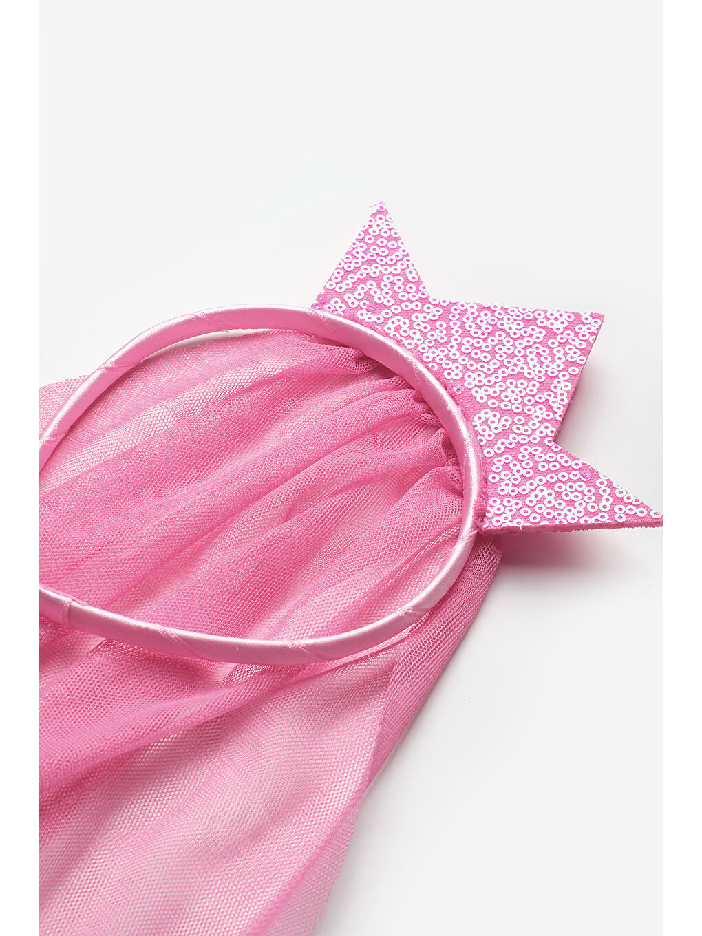 Lila Tül Detaylı Kraliçe Figürlü Kız Çocuk Taç-1