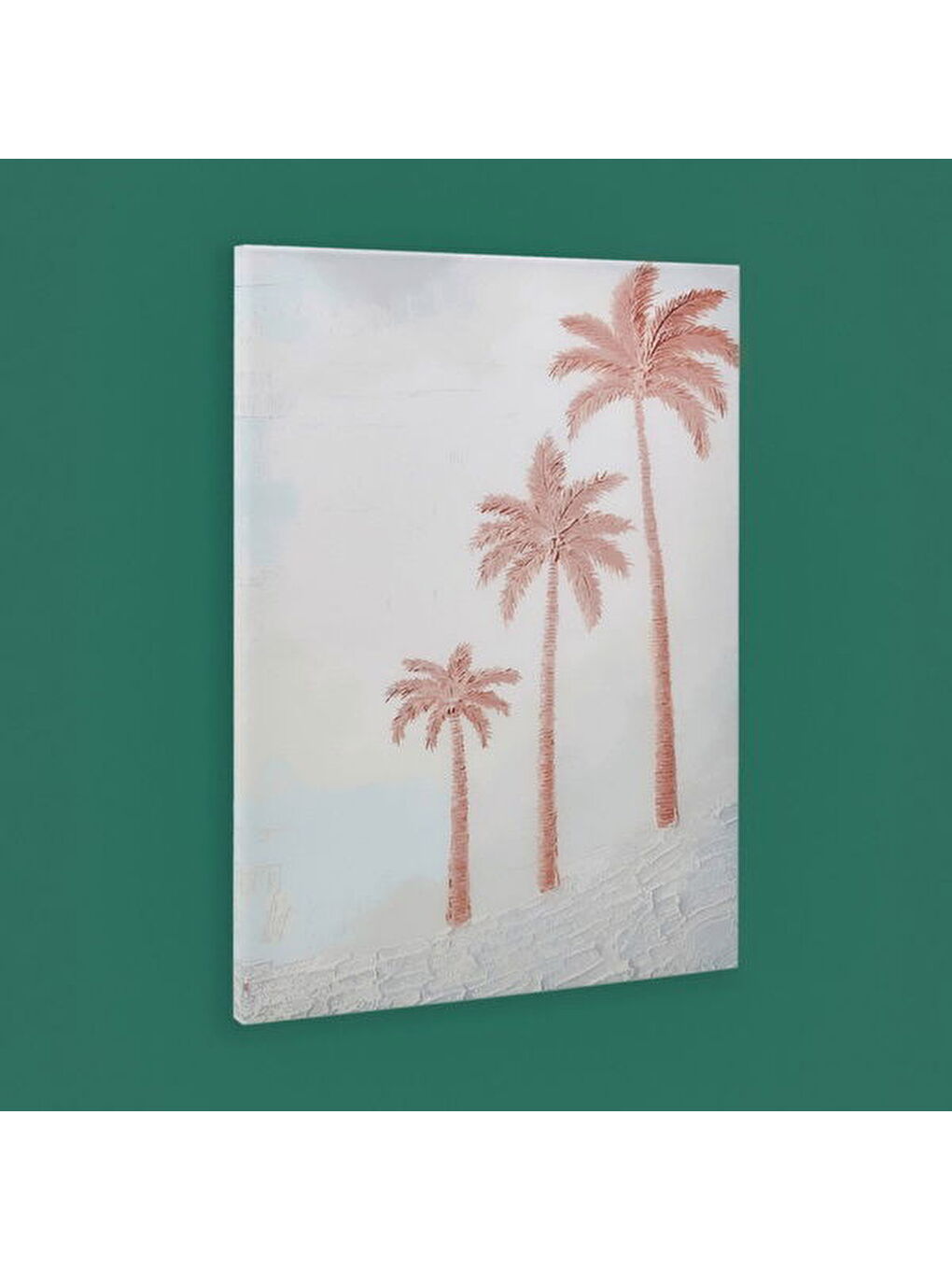 Deco Palm Breeze Kanvas Tablo - Bej - 50x70 cm-3